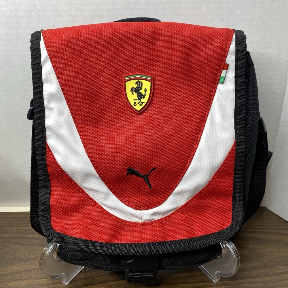 PUMA Official Ferrari Men's Crossbody Bag Brand - Pre-Owned Black Red White